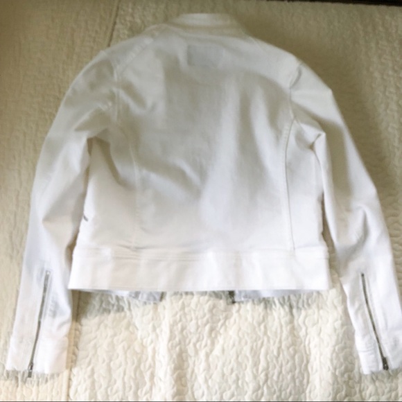 EUC Banana Republic White Denim Moto Jacket - Picture 3 of 5